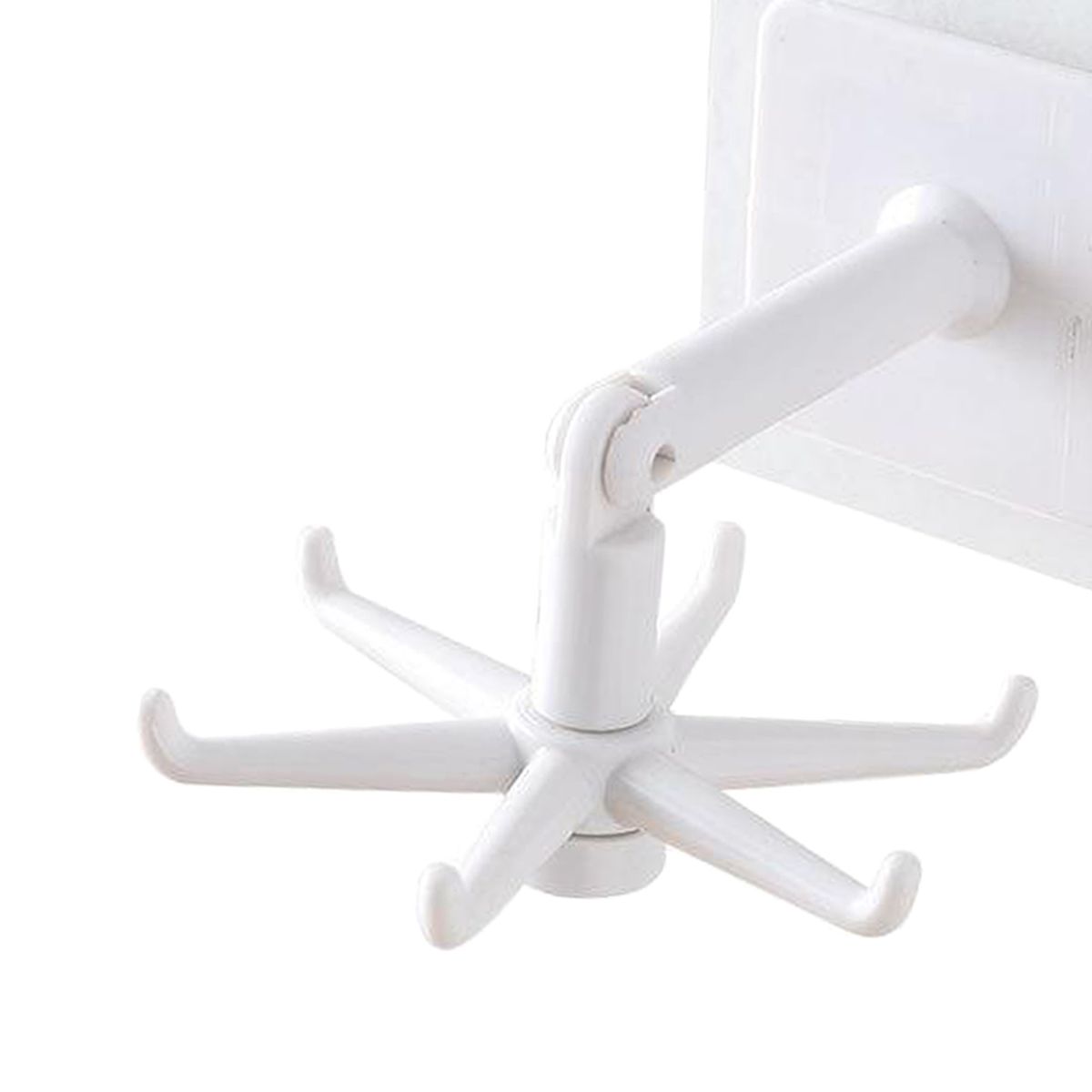 3 X Under Shelf Rotating Hook Holder Kitchen Cabinet White 3pcs