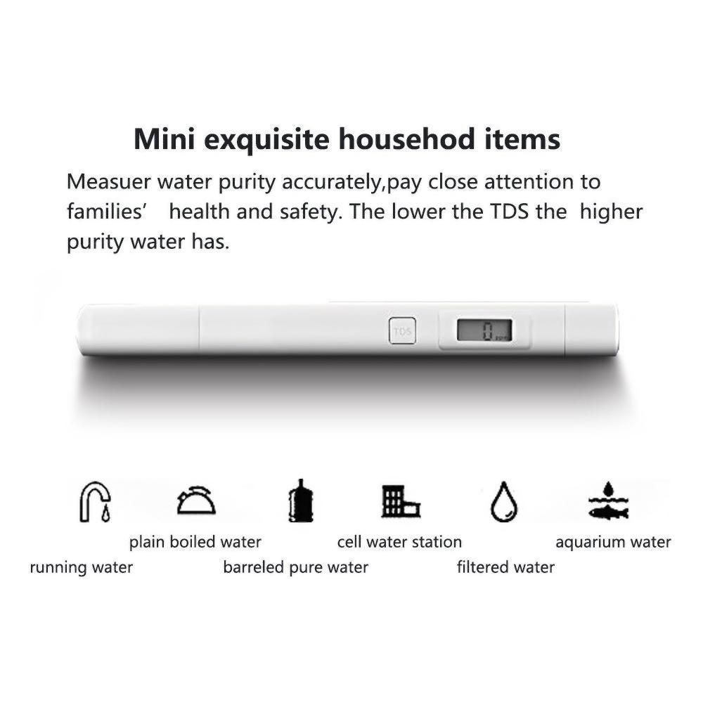 Xiaomi Professional Portable TDS Meter Detection Pen Digital Water Filter Measuring Quality Purity Pocket Tester IPX6 Waterproof