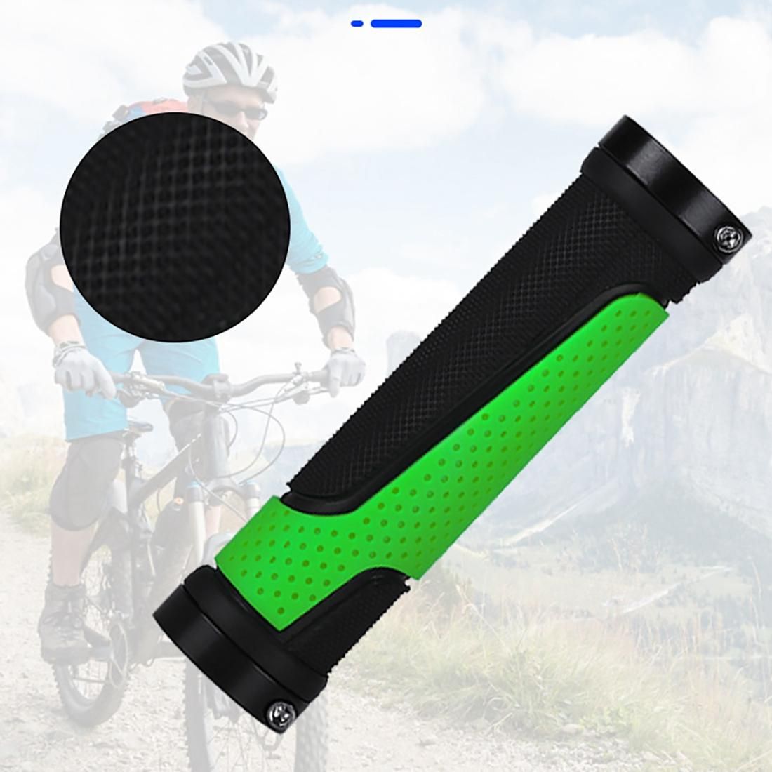 Mountain Bike Grips Non-Slip Durable Shock-Proof Rubber