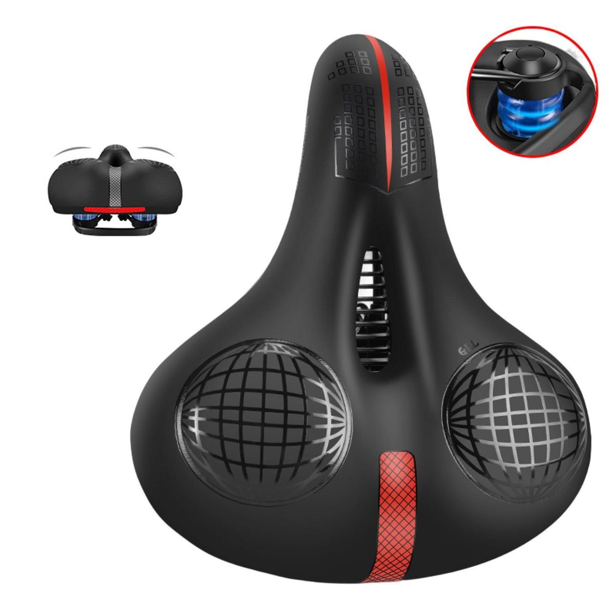 Bicycle Saddle MTB Bike Saddle Cushion Red