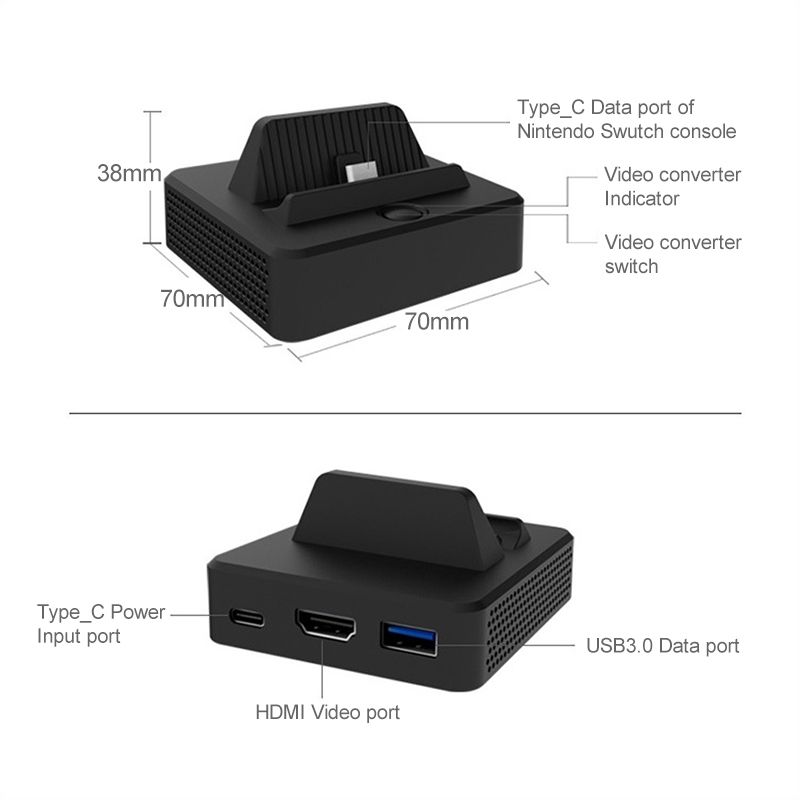 Multifunctional Video Base Converter For Nintendo Switch