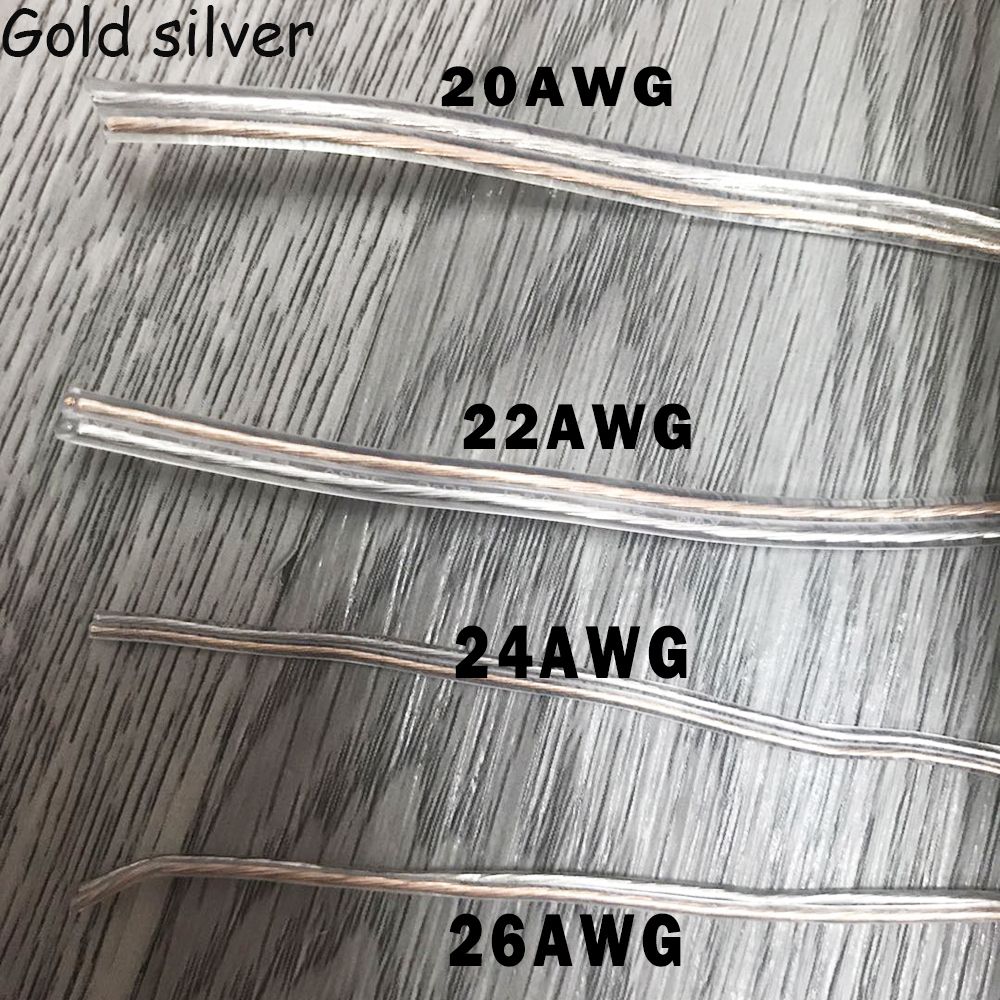 10M 2pin Copper Transparent Color Wire Parallel Line LED