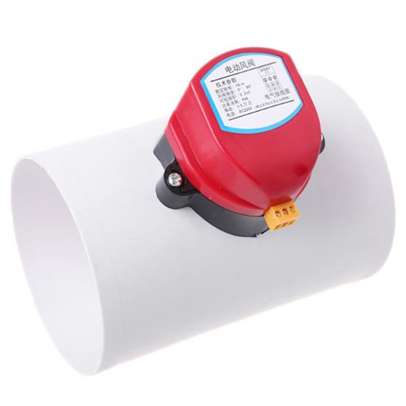 220V Plastic Electric Damper Check Valve 110Mm Air Volume