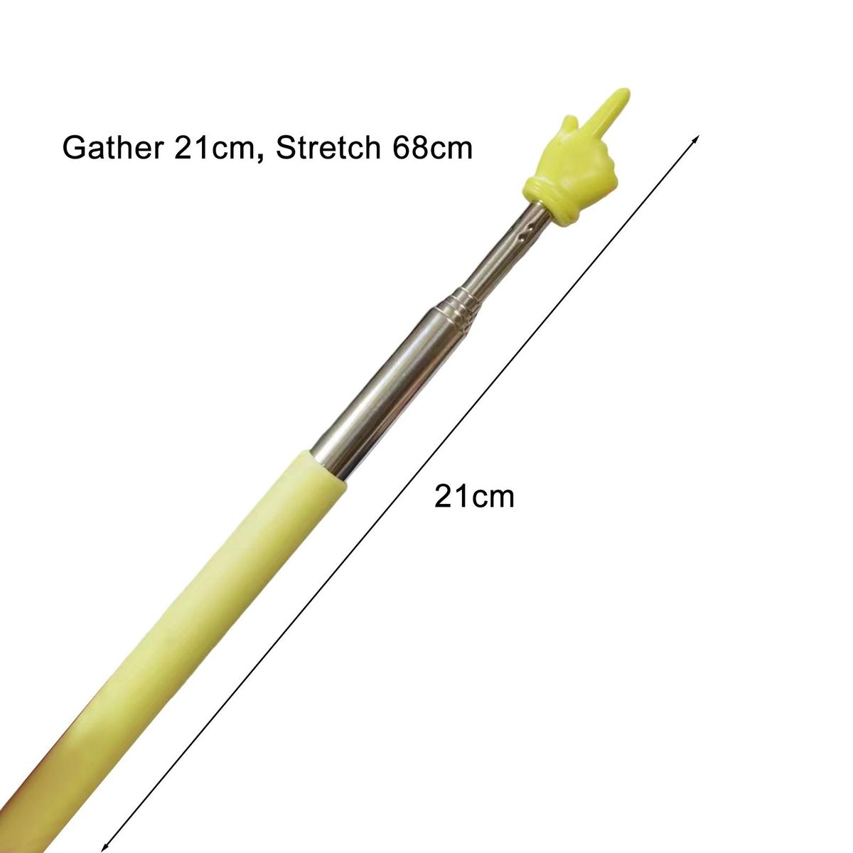 Extendable Finger Stick Telescopic Handheld Presenter for Classroom Yellow
