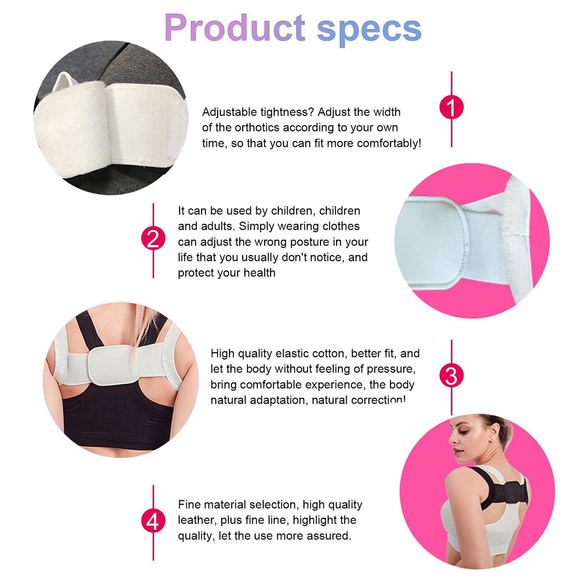 Posture Corrector Humpback Correction Belt for Men Women Scoliosis Back Kyphosis Brace Adjustable Straps Shoulder Support Trainer