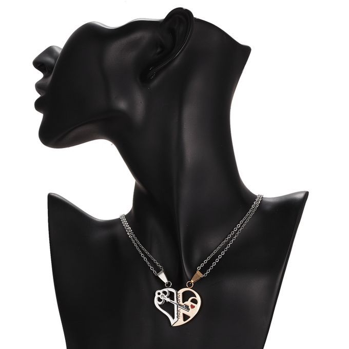 2 PCs/Set Of Lovers' Pendant Lovers' Necklace Valentine's Day Gift