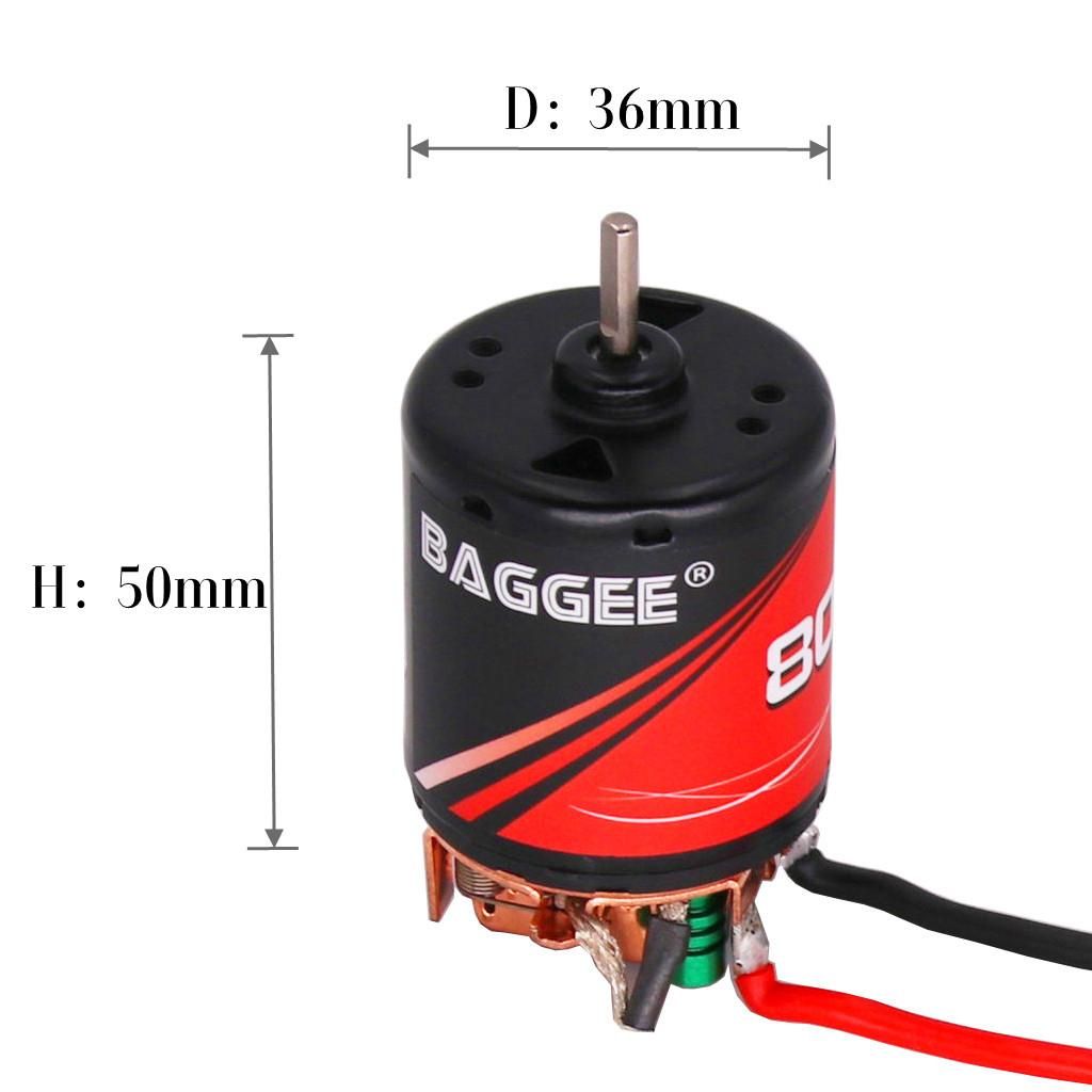 Waterproof 8000KV Brushed Motor 60A Brushed ESC Regulator