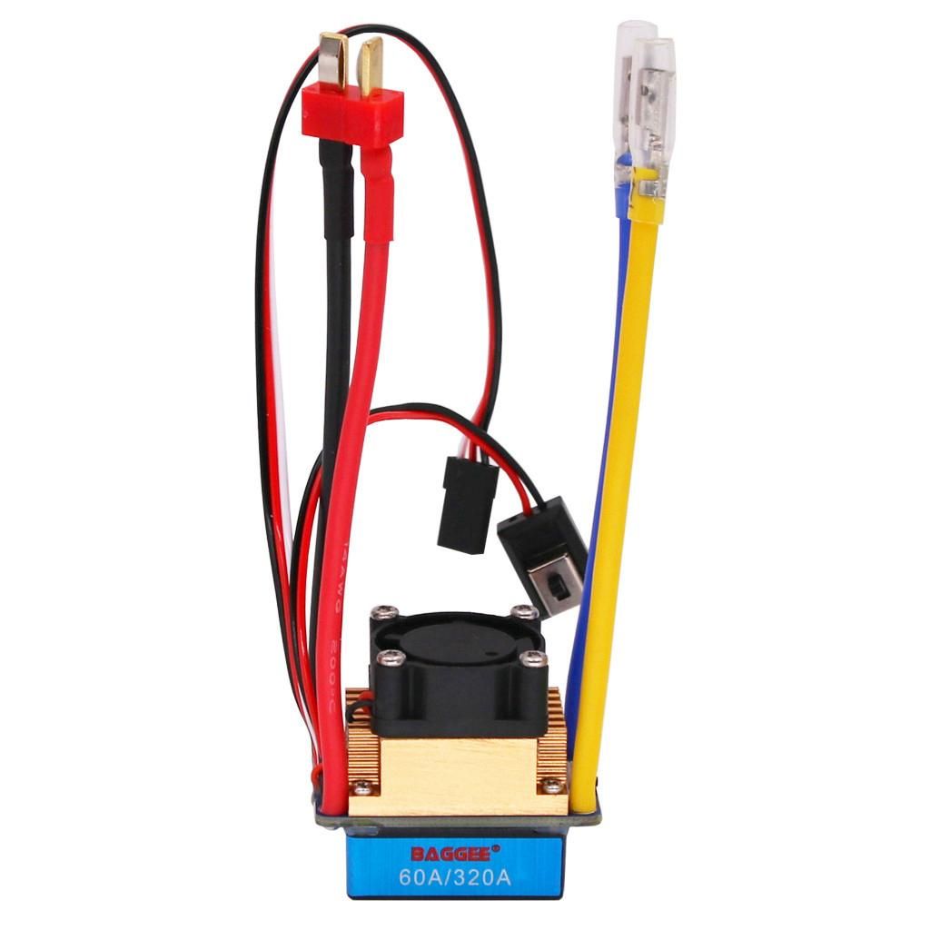 Waterproof 8000KV Brushed Motor 60A Brushed ESC Regulator