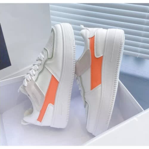 Thick-soled Leather Casual Female Sneakers