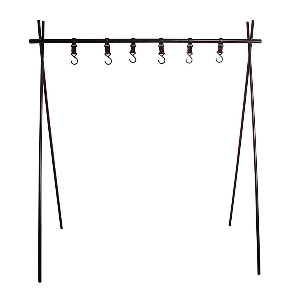 Outdoor Cookware Hanging Rack Triangular Pot Pan Camping