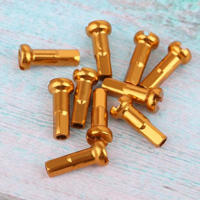 10 Count Bike 14G Spoke Nipples End Caps Ends MTB Road Bicycle Golden