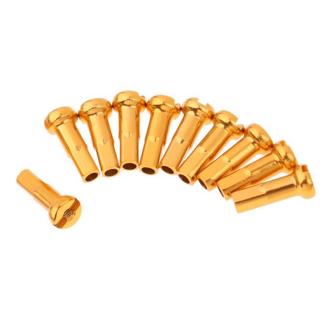10 Count Bike 14G Spoke Nipples End Caps Ends MTB Road Bicycle Golden