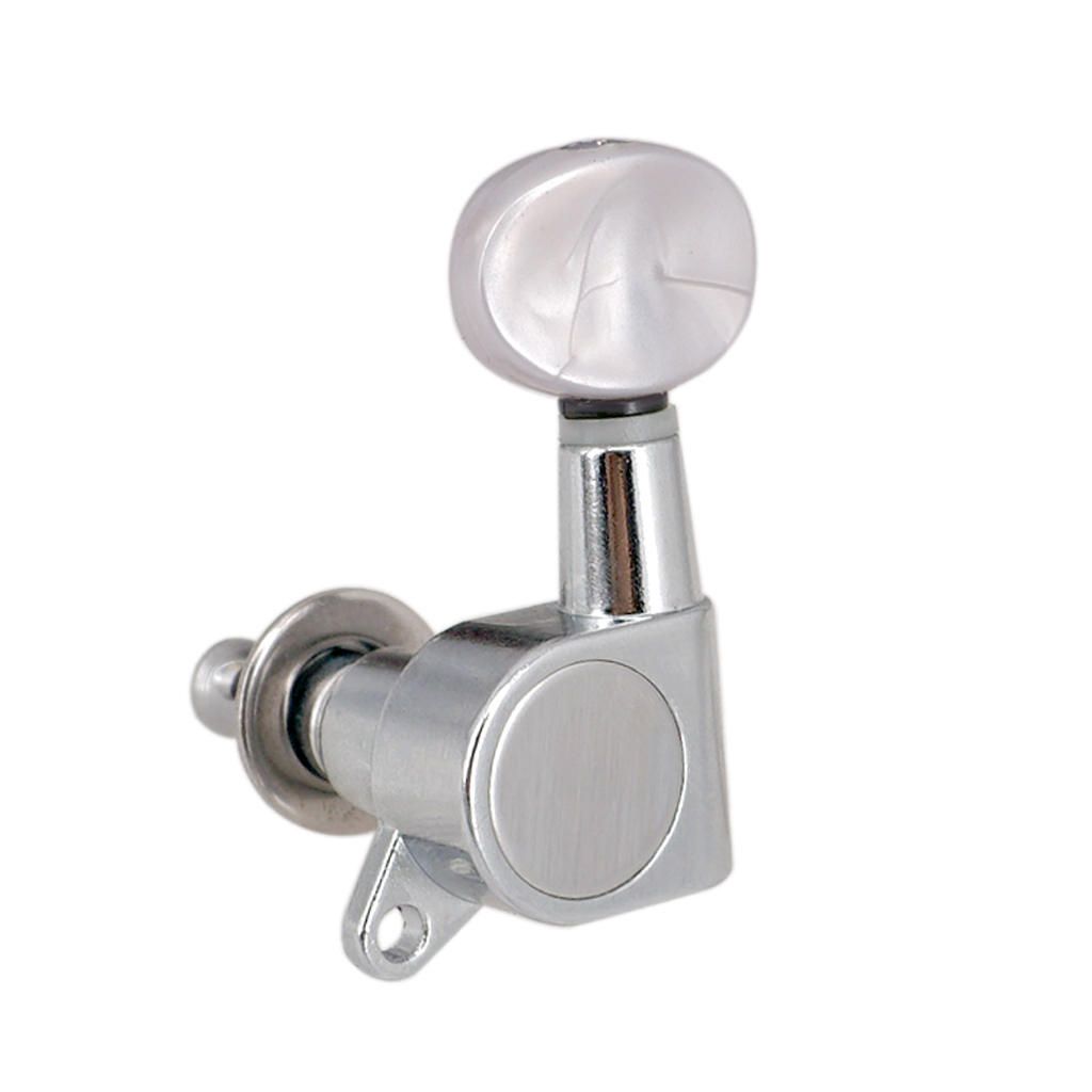Silver 3L3R Sealed Gear Guitar String Tuning Pegs Keys For Acoustic