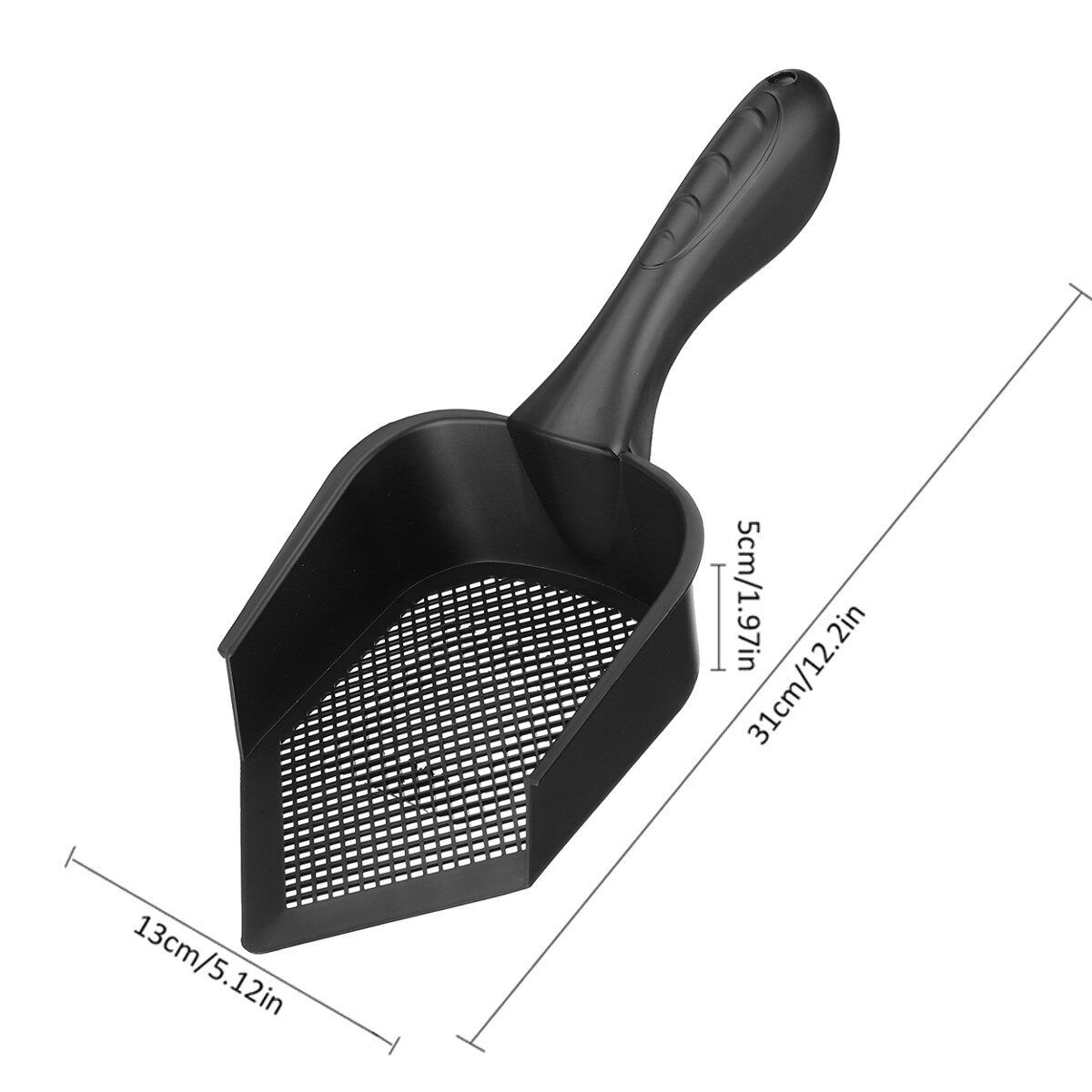 Digging Sifting Scoop Cleaner Corner Sand Shovel Plastic Beach Water Detector Terrarium Bedding Substrate Litter Tool 2.5mm Holes Pointed
