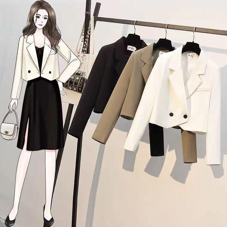 2023 Spring New Slimming and Short Small Suit Jacket College Style Loose Small Versatile Top Suit for Women