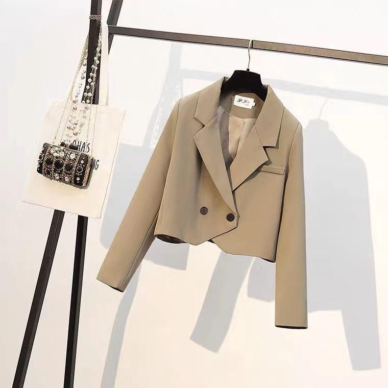 2023 Spring New Slimming and Short Small Suit Jacket College Style Loose Small Versatile Top Suit for Women