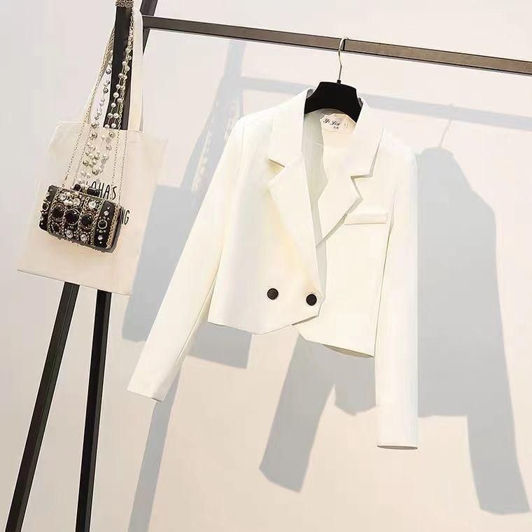2023 Spring New Slimming and Short Small Suit Jacket College Style Loose Small Versatile Top Suit for Women