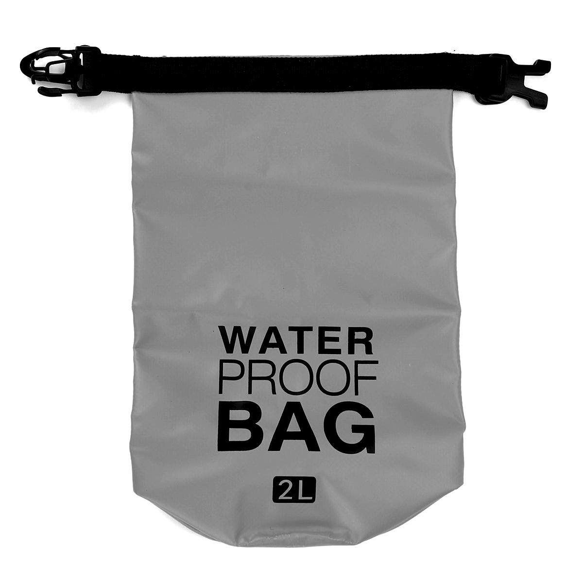 2L 500D PVC 9 Waterproof Dry Bags Storage Sack Bag Backpack For Canoe Kayak Rowing Rafting Outdoor River Tracing Swimming Grey
