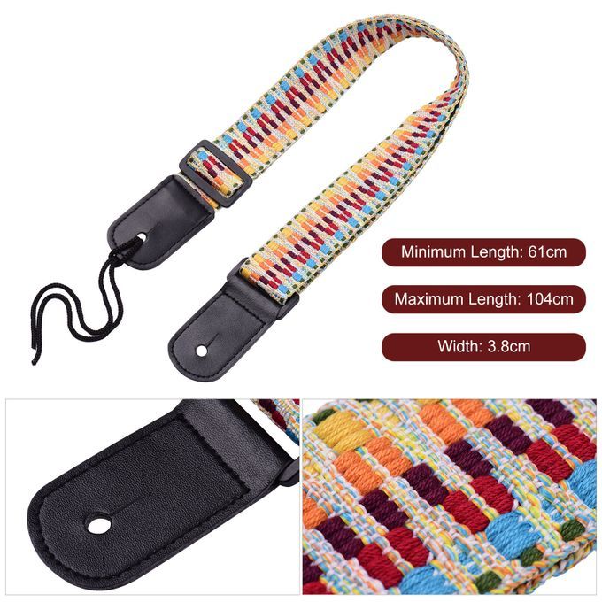 Adjustable Ukulele Strap Soft Cotton Woven Shoulder Belt
