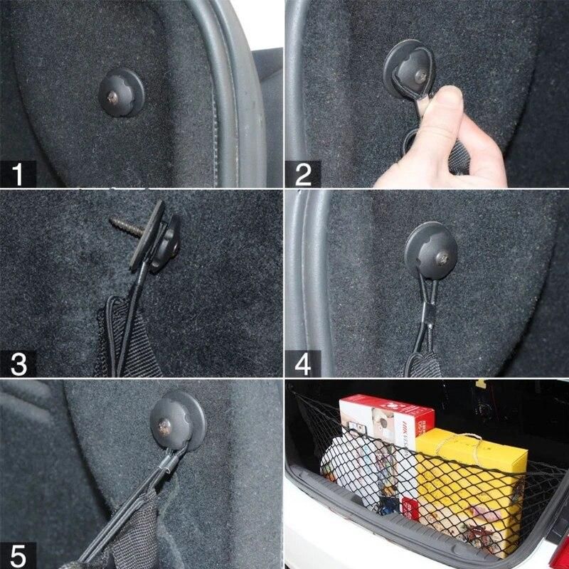1Pc Truck Cargo Net Black Stretchable Cargo Organizer Automotive Storage Accessories for Saving Car Interior Space 90x40cm
