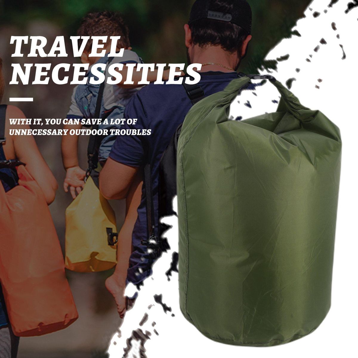 3Pcs 8L 40L 70L Swimming Bag Portable Waterproof Dry Bag