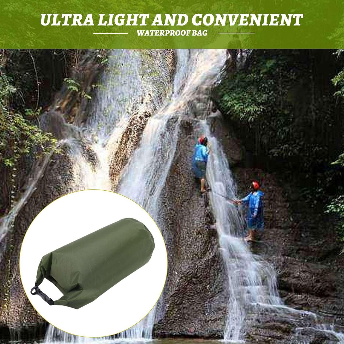 3Pcs 8L 40L 70L Swimming Bag Portable Waterproof Dry Bag