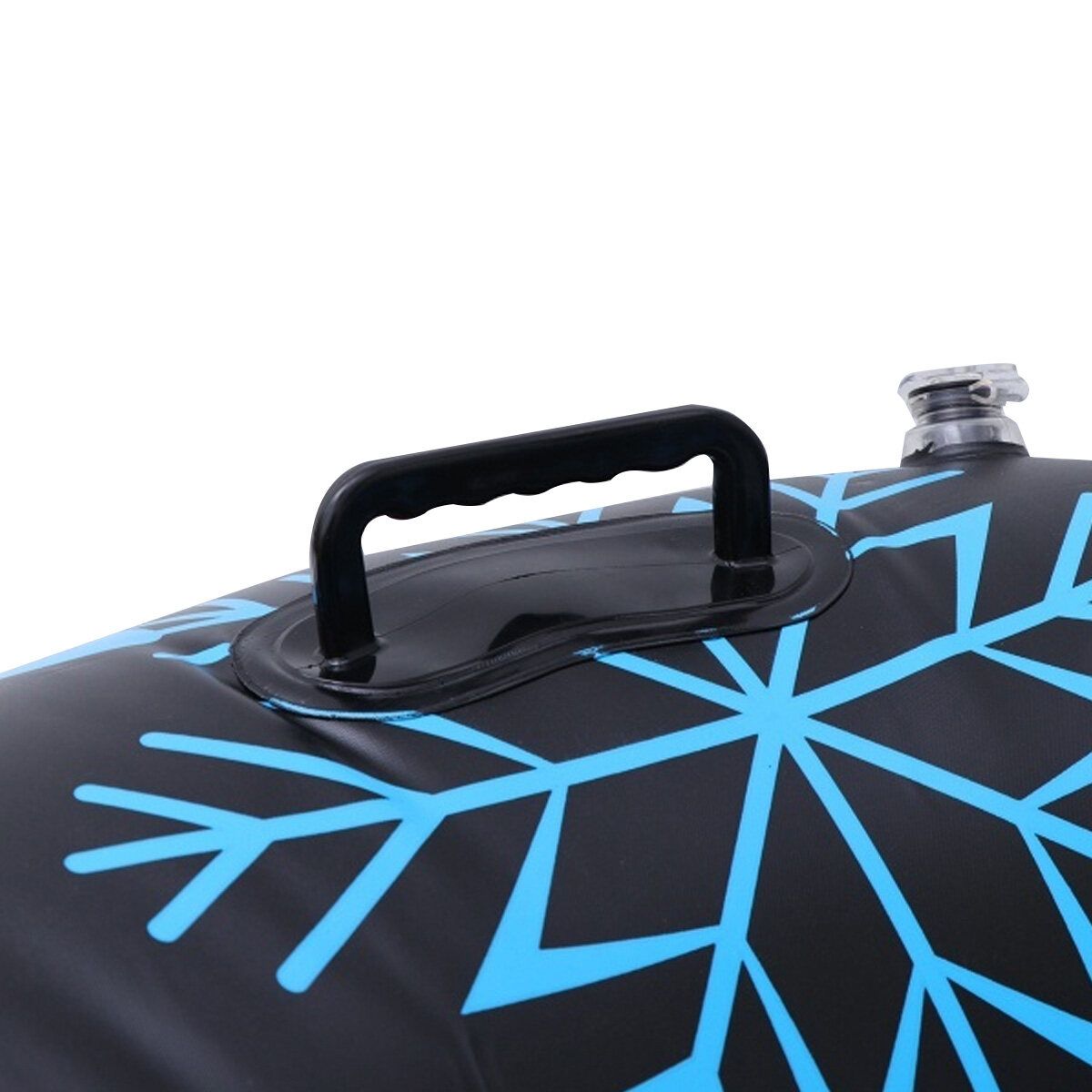 Inflatable Snow Tubes For Family With 2 Higher Handles Heavy Duty Snow Sled For Adults 47 Inches -- Black / Blue Black