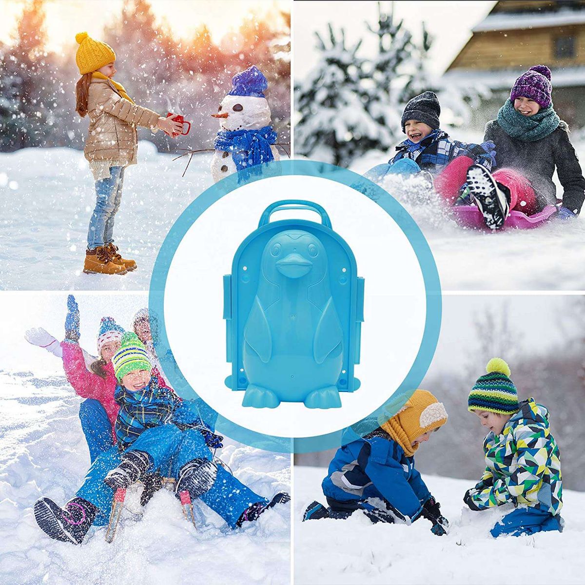 3Pcs Snowball Maker Toys For Kids Snow Fall Outdoor