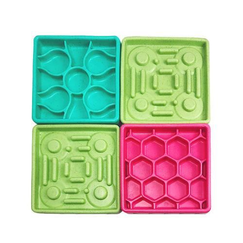 4pcs Silicone Pet Lickimat For Cats Dogs Lose Weight Slow Eating Feeder Dog Bowl TPR Lick Mat Feeding Food Bowls Dog Supplies