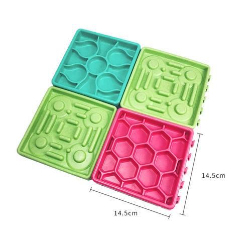 4pcs Silicone Pet Lickimat For Cats Dogs Lose Weight Slow Eating Feeder Dog Bowl TPR Lick Mat Feeding Food Bowls Dog Supplies