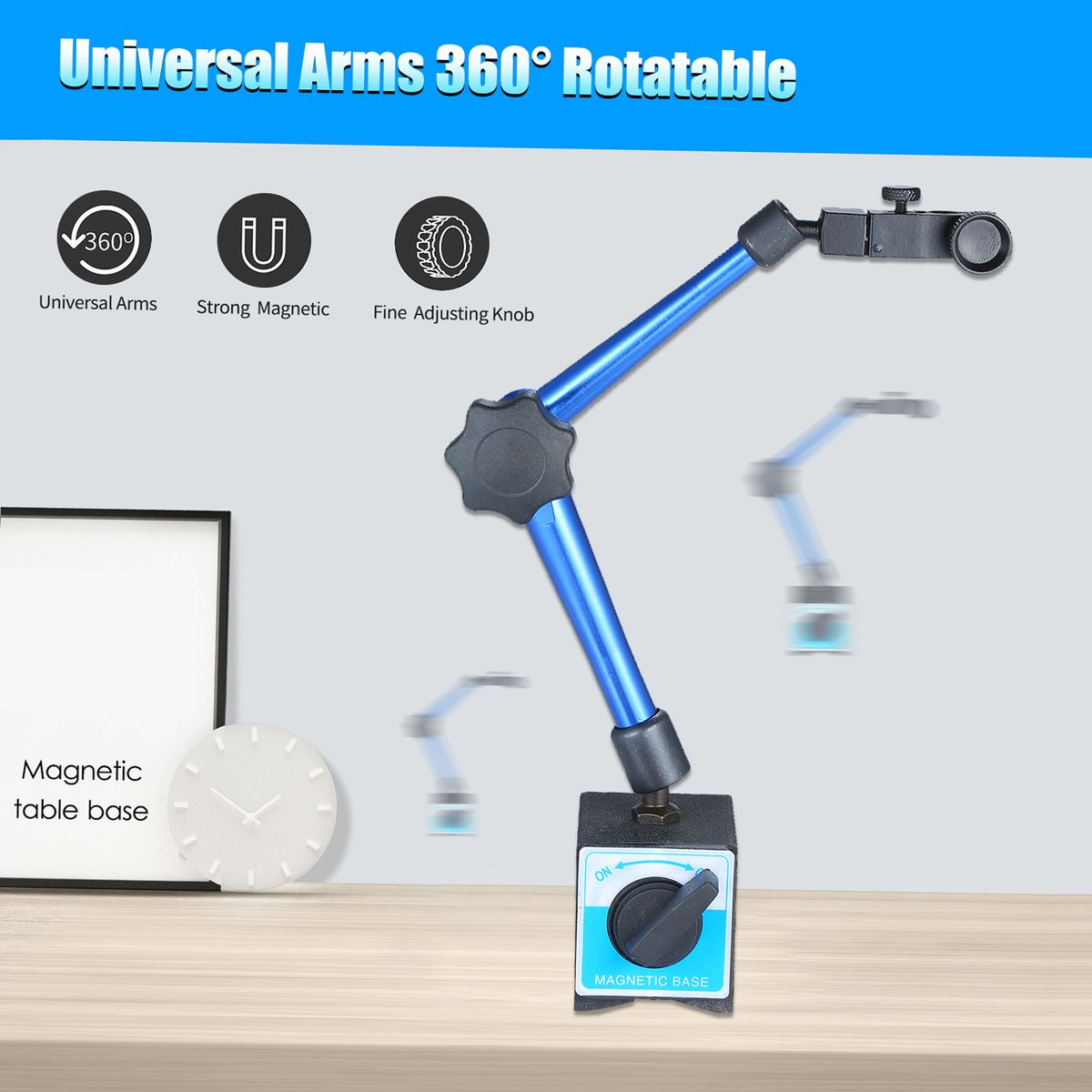 350mm Magnetic Base Universal Arms Heavy Duty Magnetic Stand