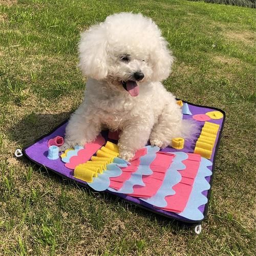 Dog Feeding Mat Sniffing Training Pad Non Slip Activity Foraging Skill Energy Stress Release Training Pet Nose Work Blanket