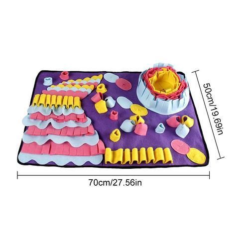 Dog Feeding Mat Sniffing Training Pad Non Slip Activity Foraging Skill Energy Stress Release Training Pet Nose Work Blanket