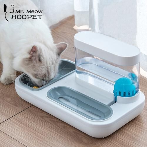 Cat Bowls Dog Water Bottle Food Water Feeder For Cats Puppy Drinking Fountain 1.5L Capacity Neck Protect Feed Bowl