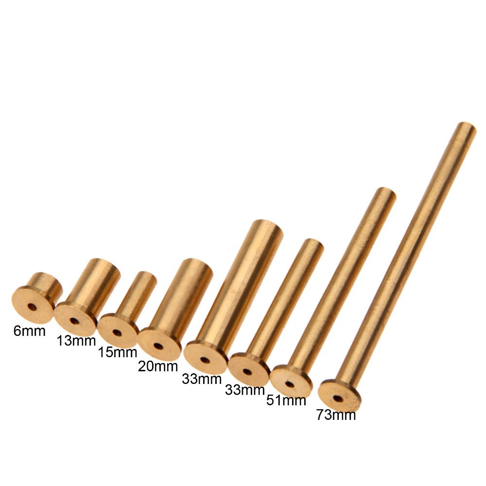 Surieen 8pcs/ Set Gold Copper Nail Brass Plug Golf Weight
