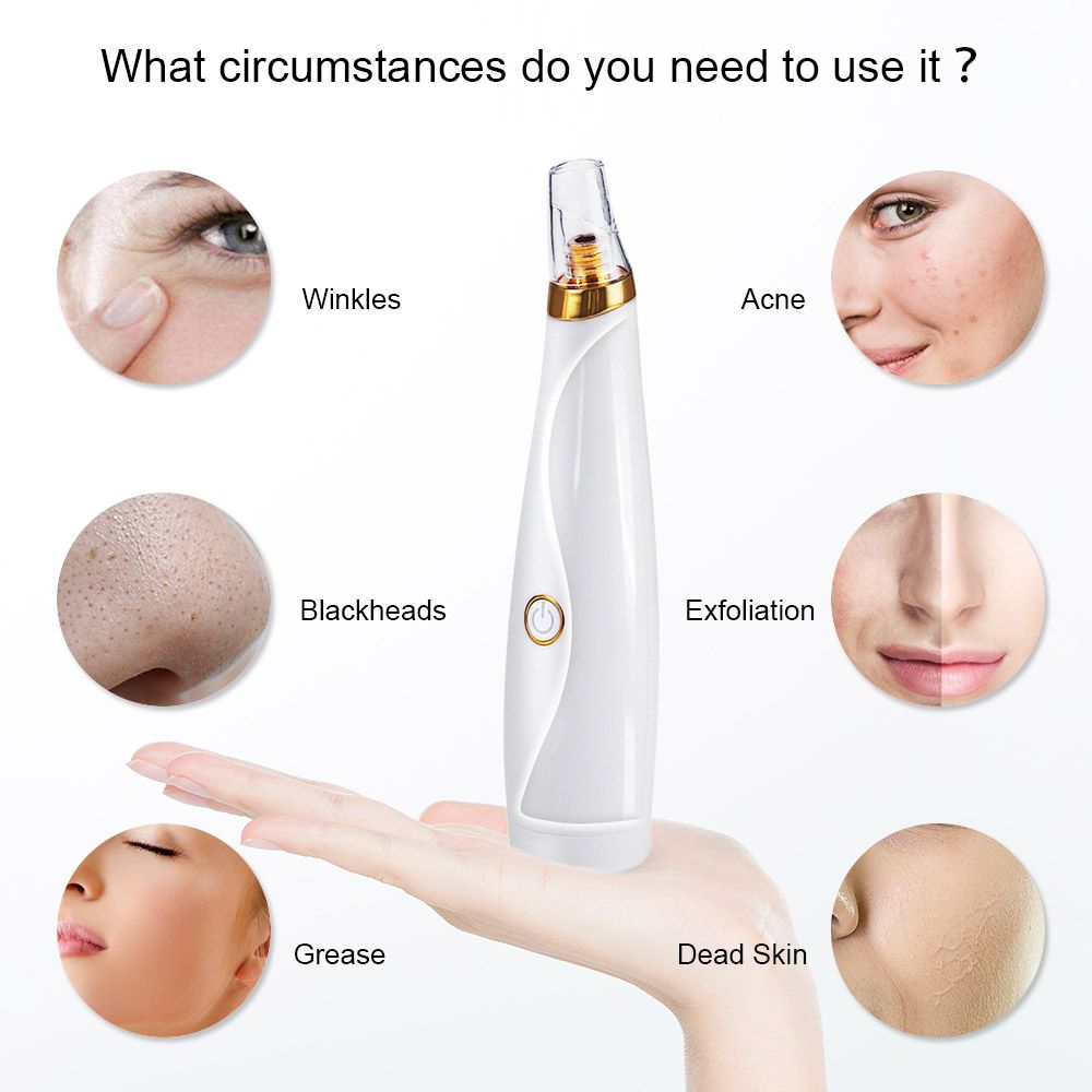 Blackhead Remover Pore Vacuum Pimple Extractor With Curved