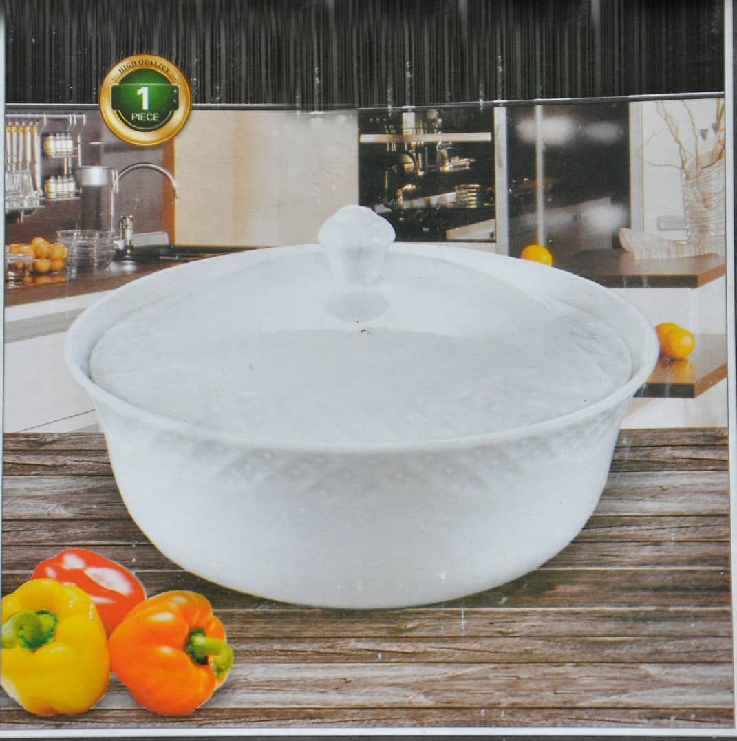 White Soup Bowl With Lid