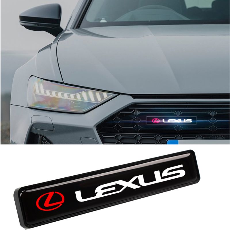 1PCS 3D ABS Car Front Hood Grille LED Light Waterproof For Lexus RX IS 300 GX 460 UX 200