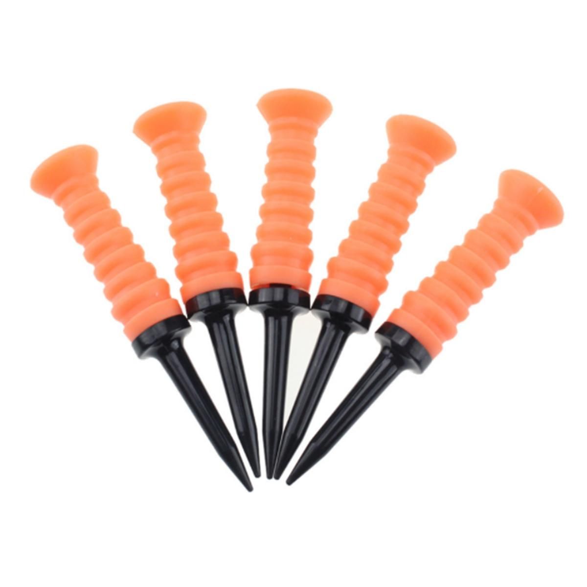 5Pcs Golf Elastic Soft Rubber Sleeve Ball Tack Fake Grass