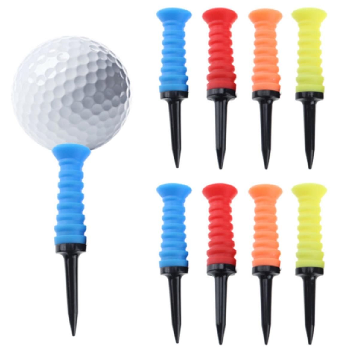 5Pcs Golf Elastic Soft Rubber Sleeve Ball Tack Fake Grass