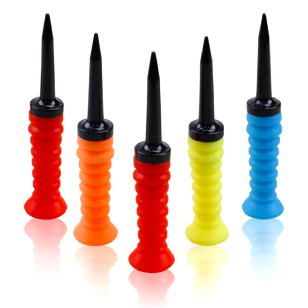 5Pcs Golf Elastic Soft Rubber Sleeve Ball Tack Fake Grass