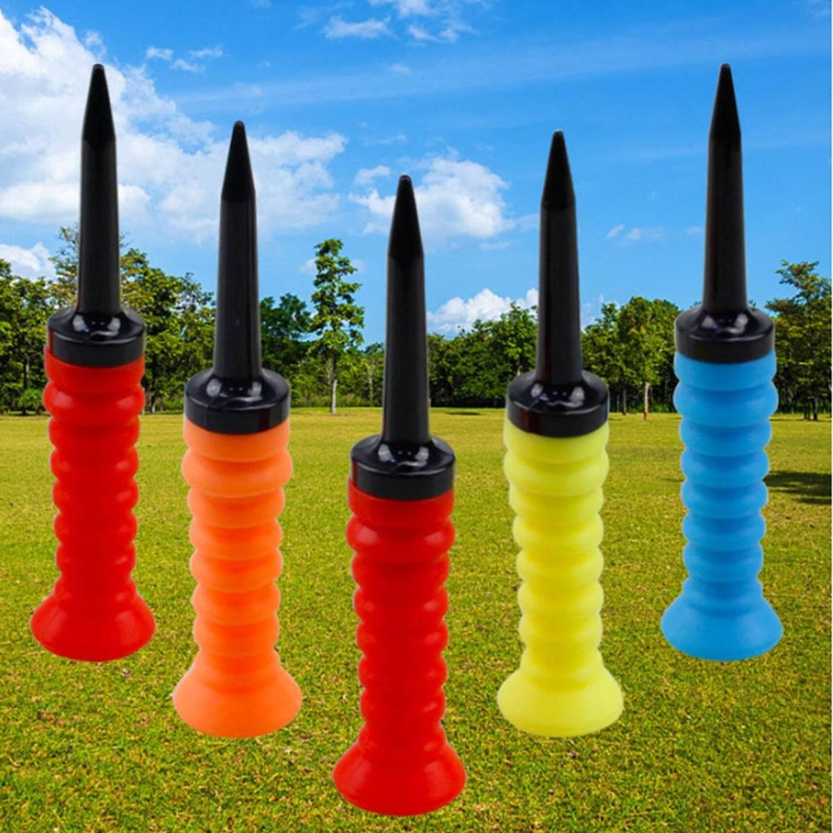 5Pcs Golf Elastic Soft Rubber Sleeve Ball Tack Fake Grass
