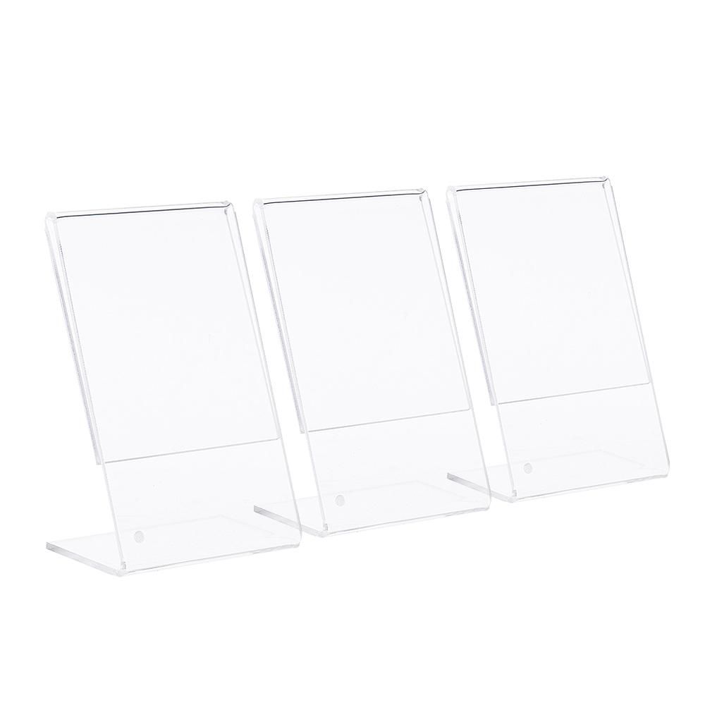 3 Packs 3inches L-shape Acrylic Photo Frame Transparent Mini Stand Compatible with Fujifilm Instax Mini 8 8+ 70 7s 90 25 26 50s 9 SP-1 SP-2 Film