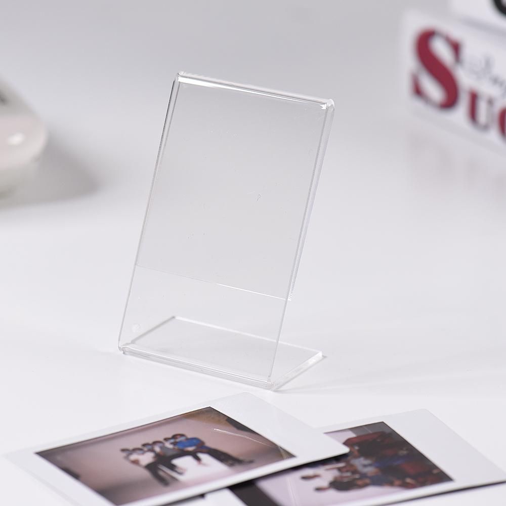 3 Packs 3inches L-shape Acrylic Photo Frame Transparent Mini Stand Compatible with Fujifilm Instax Mini 8 8+ 70 7s 90 25 26 50s 9 SP-1 SP-2 Film