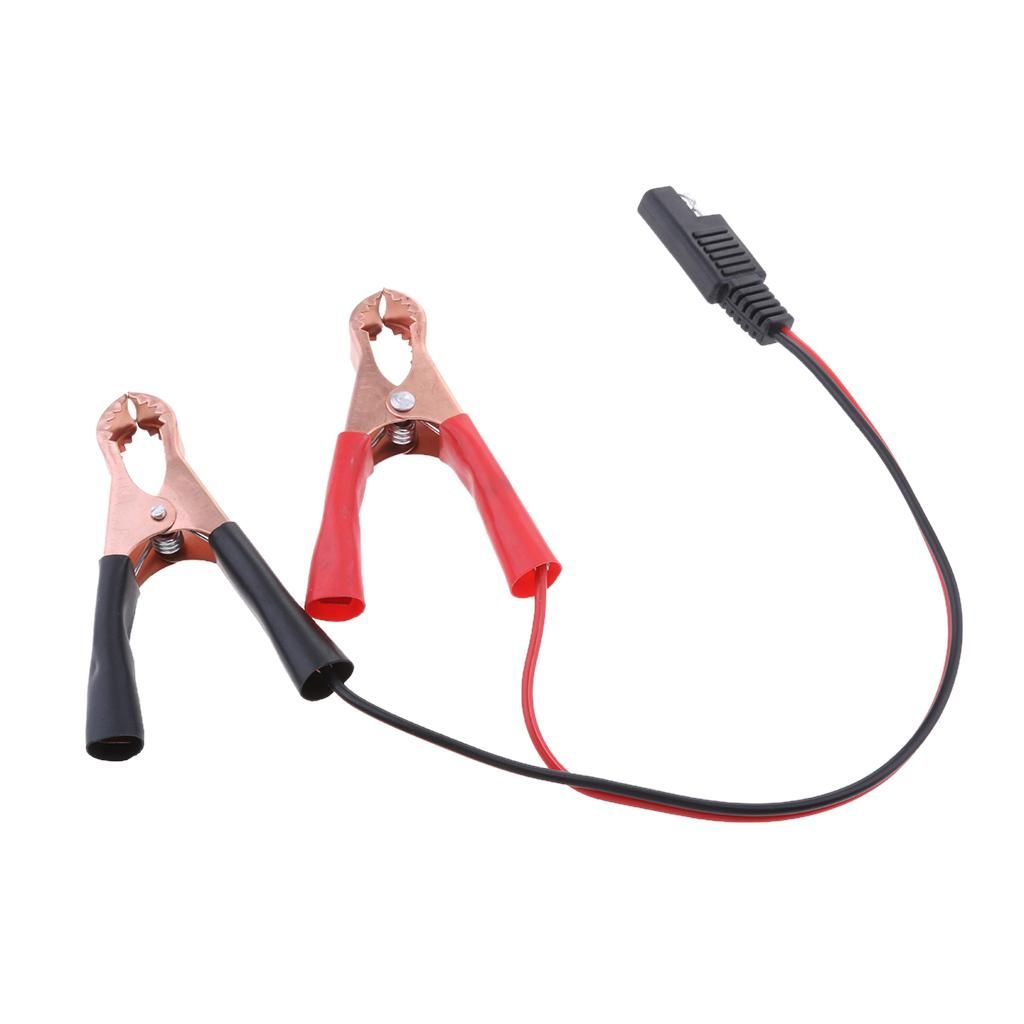 2x 18AWG DC SAE To Alligator Clips Extension Cable Solar Panel Battery