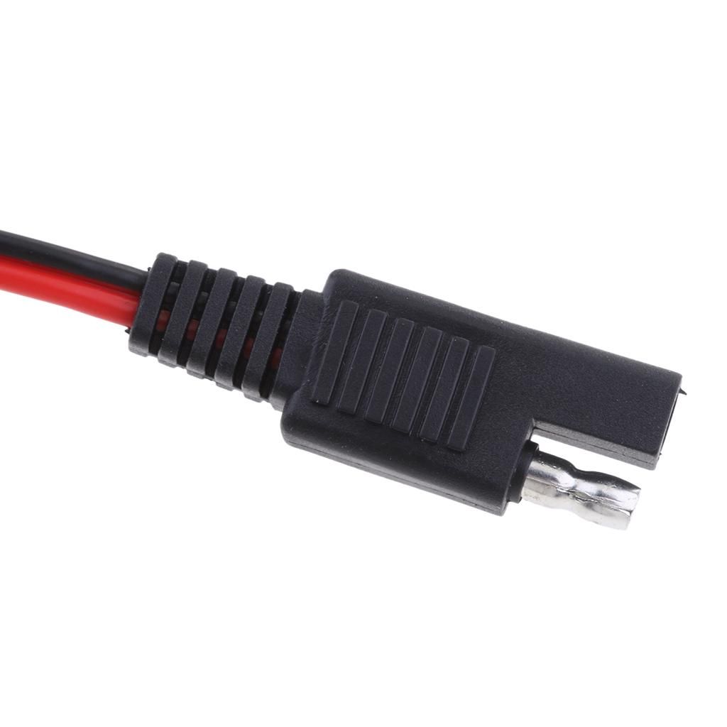 2x 18AWG DC SAE To Alligator Clips Extension Cable Solar Panel Battery