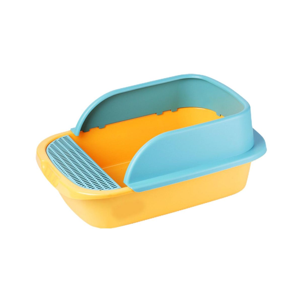 Cat Litter Box Easy Cleaning Cat Toilet Yellow