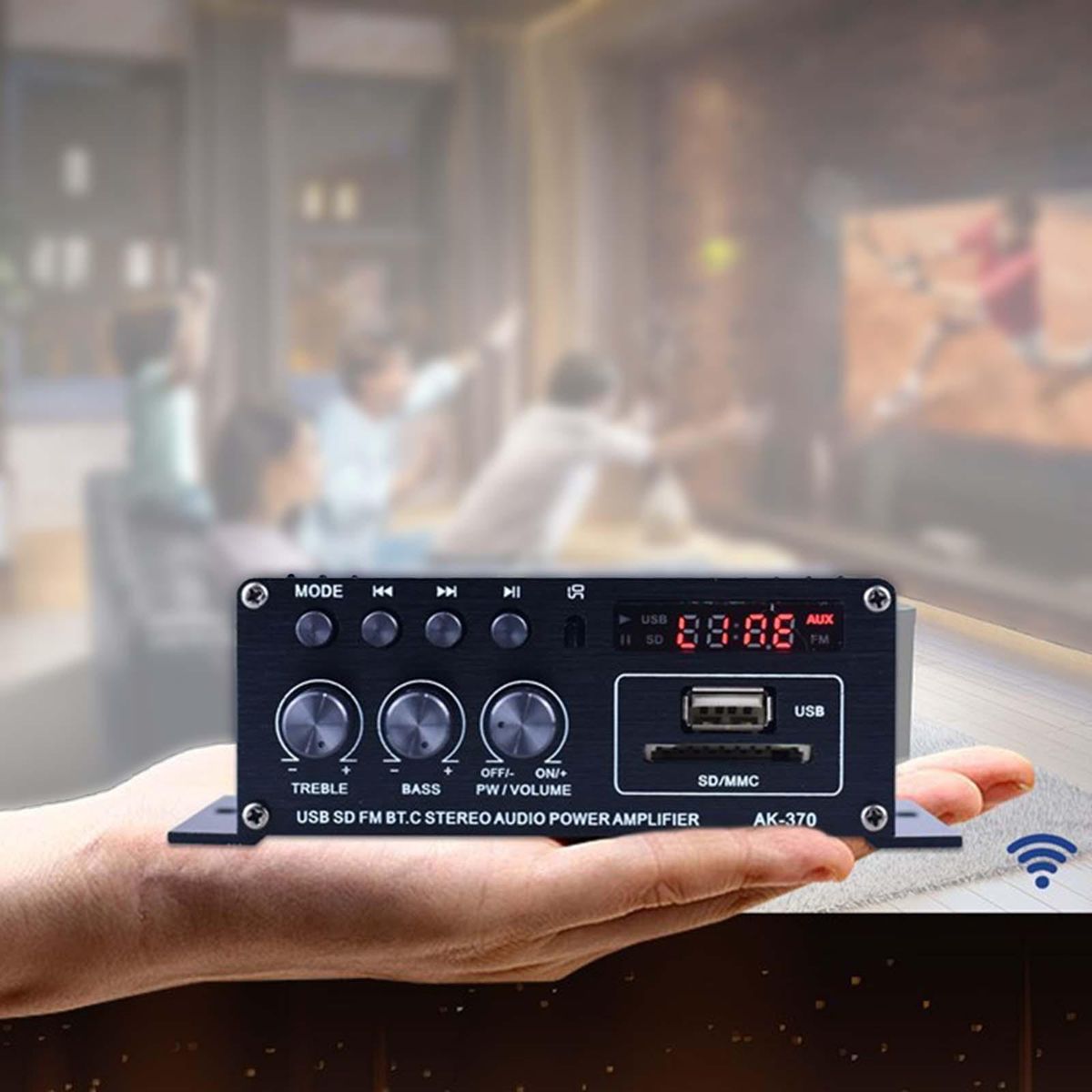 Power Amplifier With Remote Control Bluetooth Power
