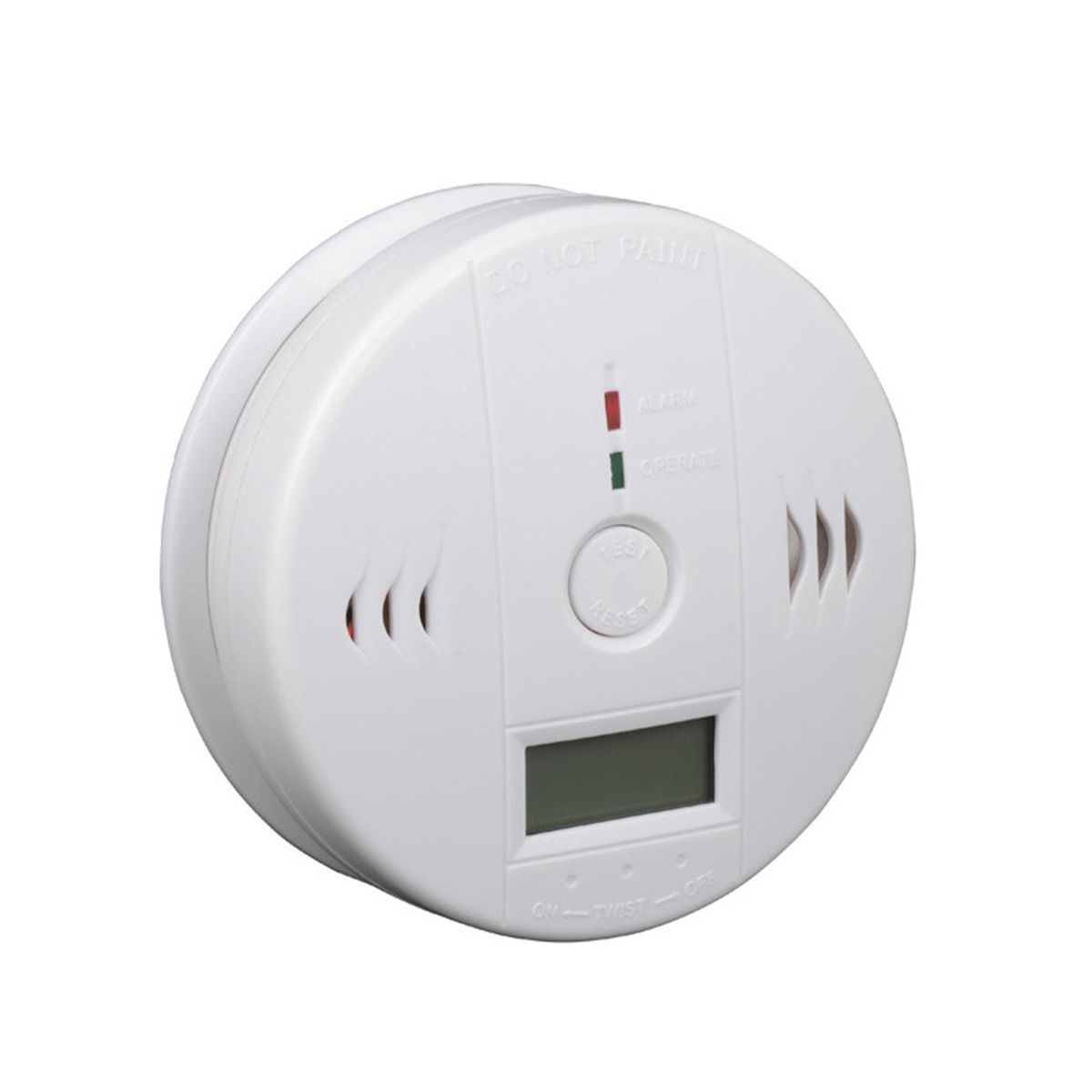 Carbon Monoxide Alarm Detector CO Alarm Detector Powered by Battery with LCD Display Voice Warning