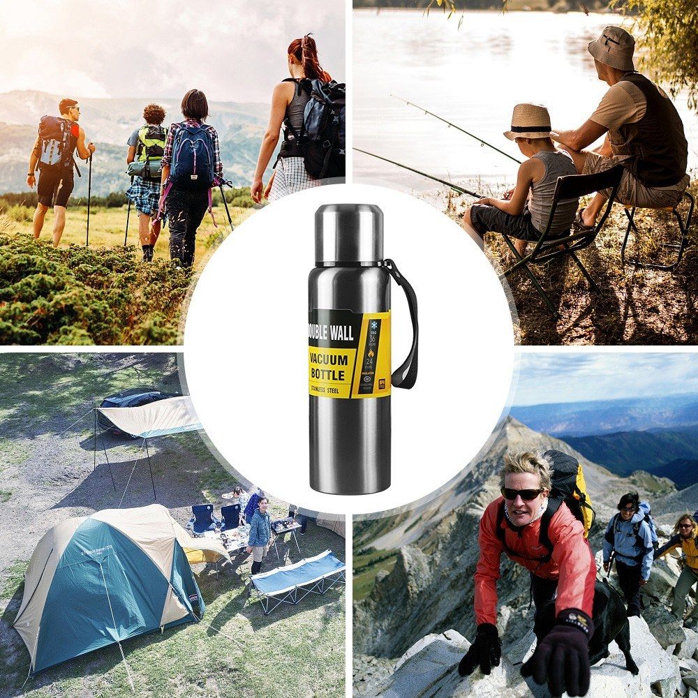 34oz Vacuum Insulated Wide Mouth Bottle Stainless Steel